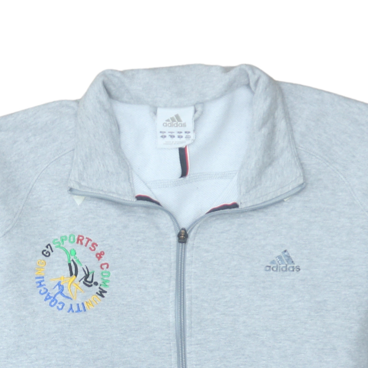 Mens UK Size M adidas Grey Full Zip Sweatshirt