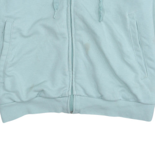 Womens UK Size L adidas Blue Full Zip Hoodie