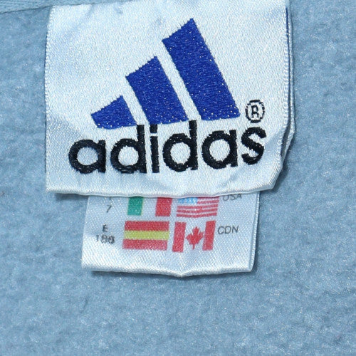 Mens UK Size L adidas Blue Full Zip Hoodie