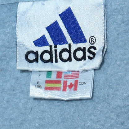 Mens UK Size L adidas Blue Full Zip Hoodie
