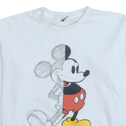 Womens UK Size 12-14 Disney at George White Pullover Sweatshirt
