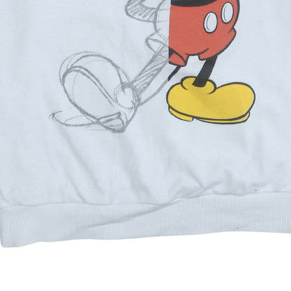 Womens UK Size 12-14 Disney at George White Pullover Sweatshirt