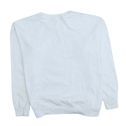Womens UK Size 12-14 Disney at George White Pullover Sweatshirt