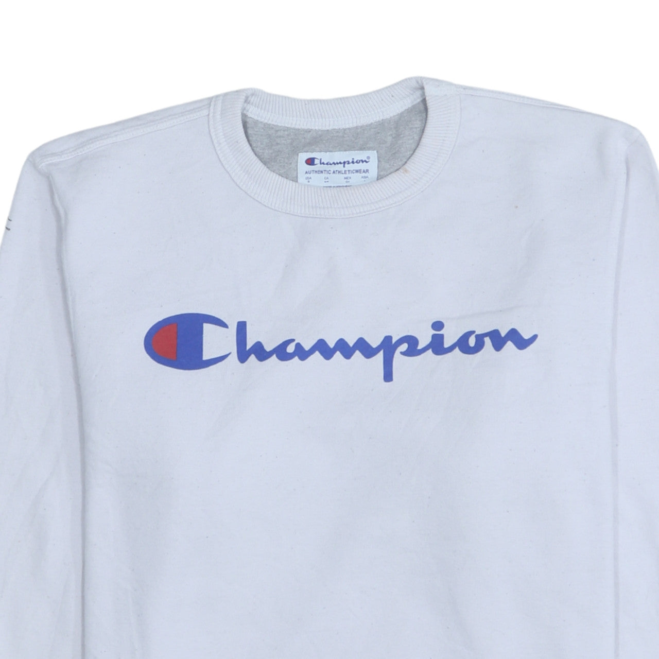 Mens UK Size S Champion White Pullover Sweatshirt