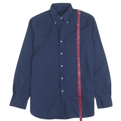 Ralph Lauren Men's Blue Geometric Button-Up Long Sleeve Shirt Size M