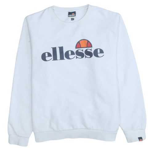 Womens UK Size M ellesse White Pullover Sweatshirt