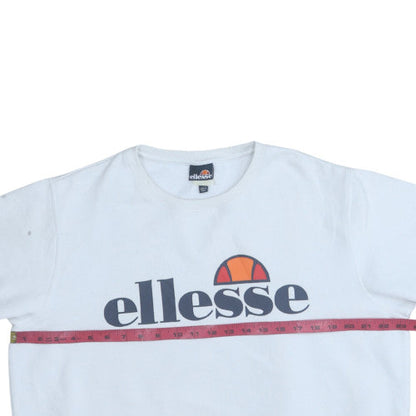 Womens UK Size M ellesse White Pullover Sweatshirt