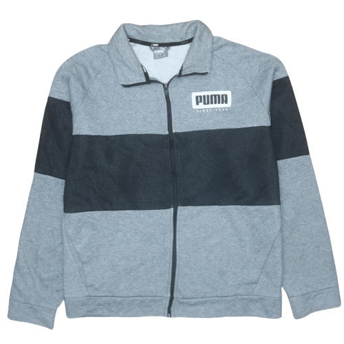 Mens UK Size 2XL PUMA Grey Full Zip Sweatshirt