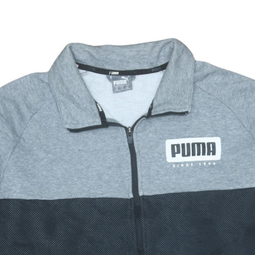 Mens UK Size 2XL PUMA Grey Full Zip Sweatshirt