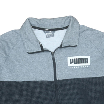 Mens UK Size 2XL PUMA Grey Full Zip Sweatshirt