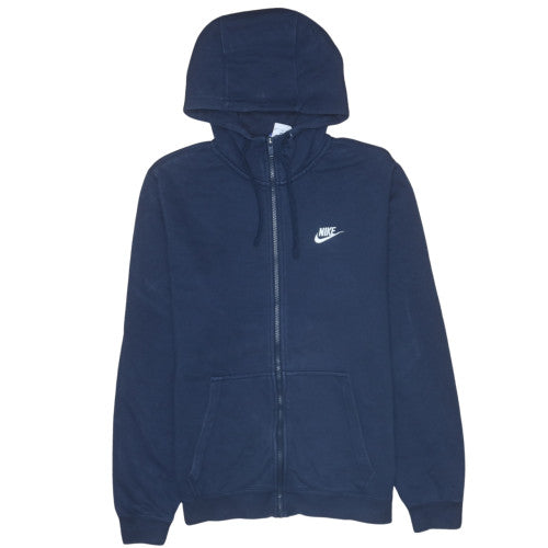 Mens UK Size M Nike Blue Full Zip Hoodie