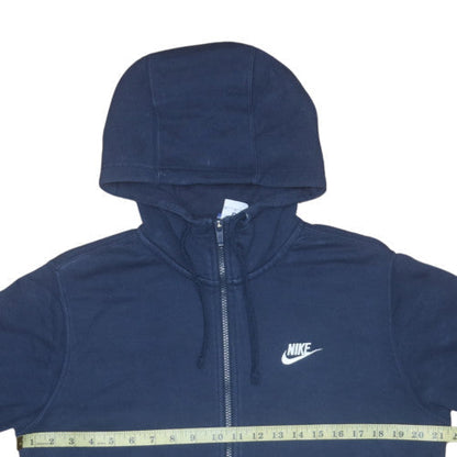 Mens UK Size M Nike Blue Full Zip Hoodie