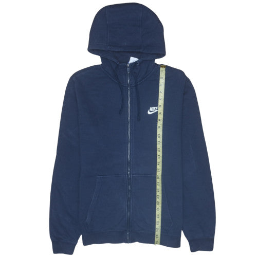 Mens UK Size M Nike Blue Full Zip Hoodie