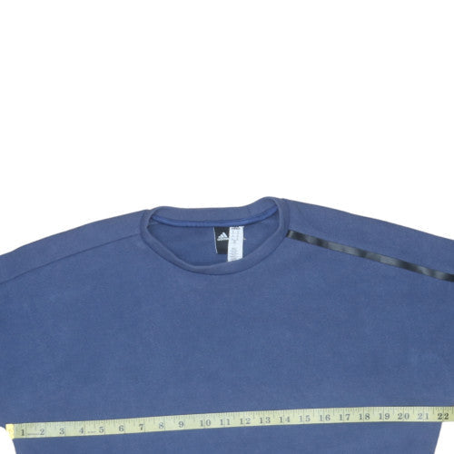 Mens UK Size M adidas Blue Pullover Sweatshirt