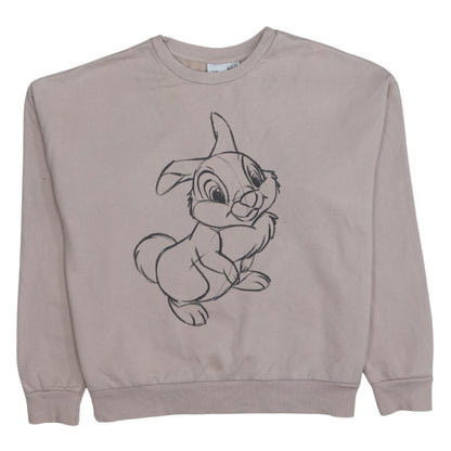 Womens UK Size 12/14 Disney Beige Pullover Sweatshirt