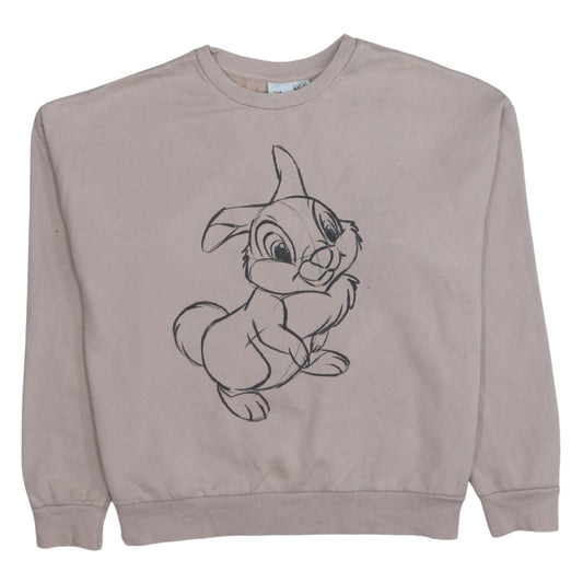 Womens UK Size 12/14 Disney Beige Pullover Sweatshirt