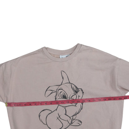 Womens UK Size 12/14 Disney Beige Pullover Sweatshirt