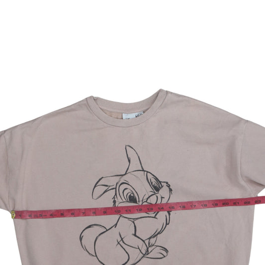 Womens UK Size 12/14 Disney Beige Pullover Sweatshirt