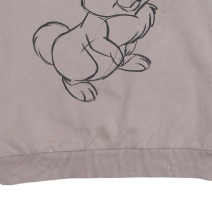 Womens UK Size 12/14 Disney Beige Pullover Sweatshirt