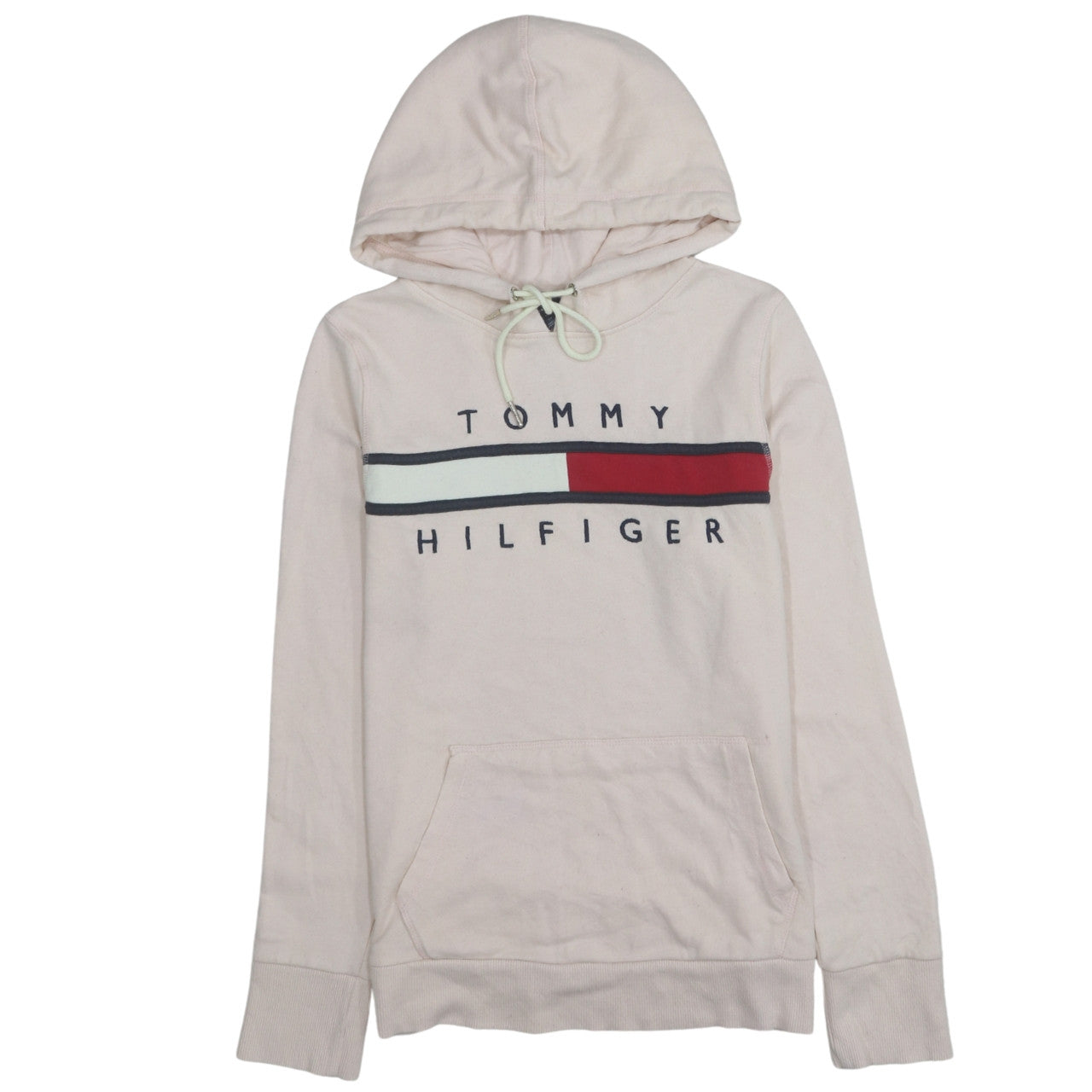 Womens UK Size M Tommy Hilfiger Beige Pullover Hoodie