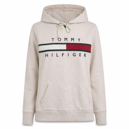 Womens UK Size M Tommy Hilfiger Beige Pullover Hoodie
