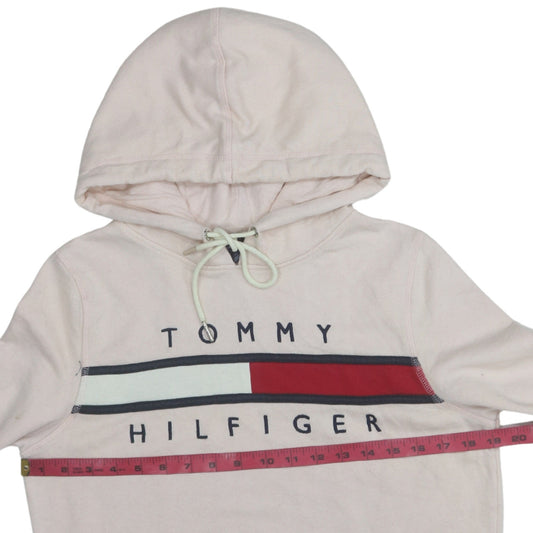 Womens UK Size M Tommy Hilfiger Beige Pullover Hoodie