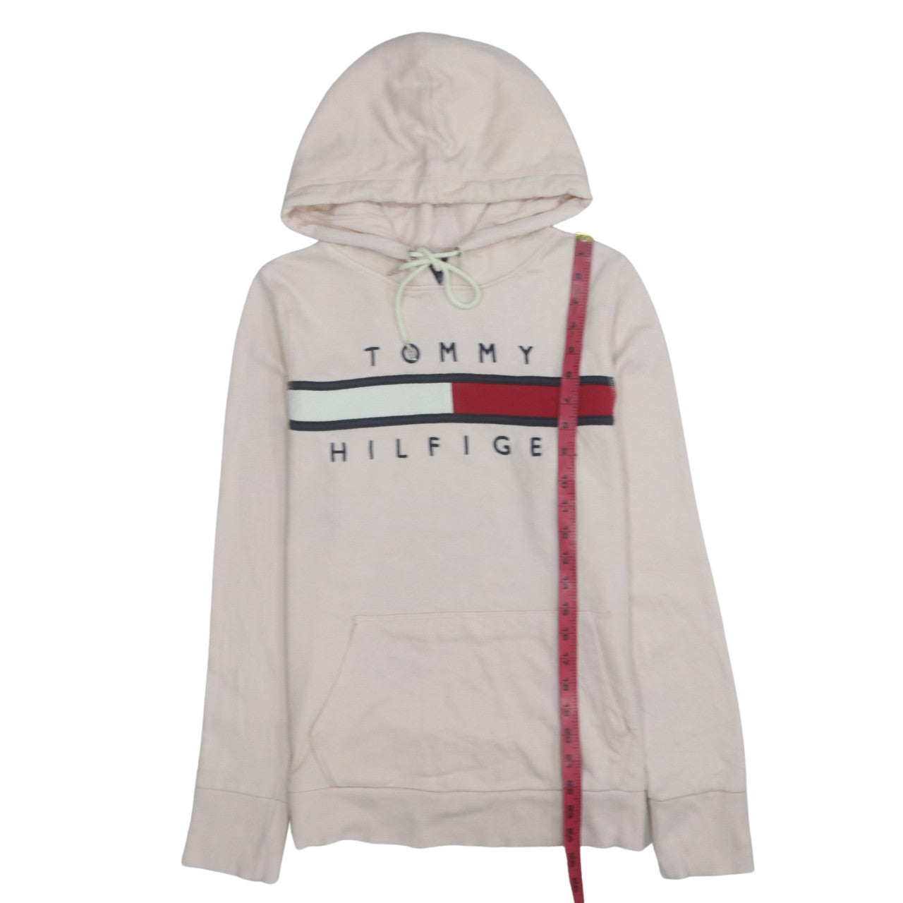Womens UK Size M Tommy Hilfiger Beige Pullover Hoodie