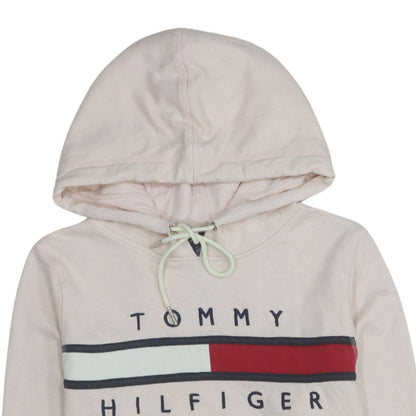 Womens UK Size M Tommy Hilfiger Beige Pullover Hoodie