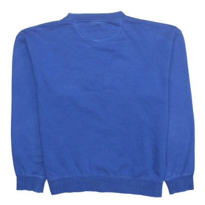 Fila Mens Blue Logo Crew Neck Pullover Sweatshirt Size L