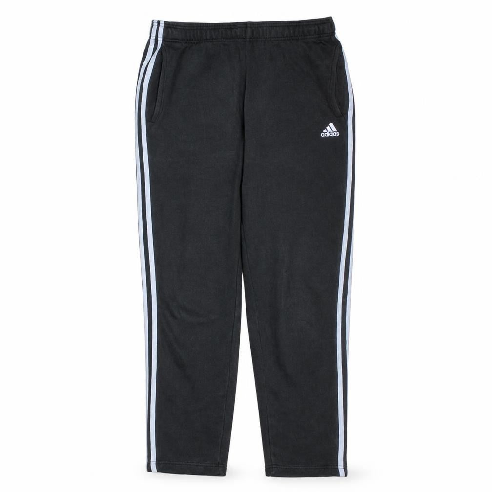 Front view of Adidas Men's Black M Sweatpants Fleece Straight Leg Casual Trousers