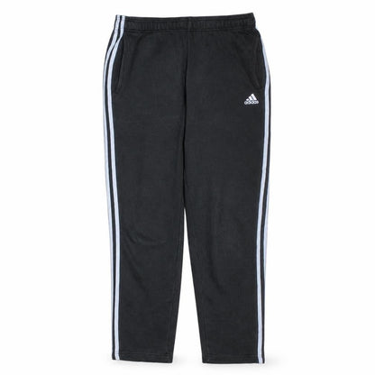 Front view of Adidas Men's Black M Sweatpants Fleece Straight Leg Casual Trousers