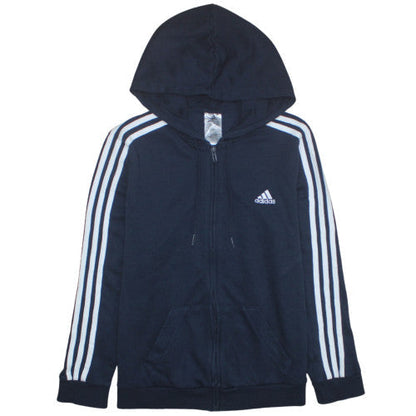 Womens UK Size L adidas Blue Full Zip Hoodie