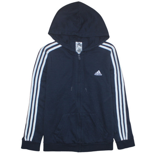 Womens UK Size L adidas Blue Full Zip Hoodie