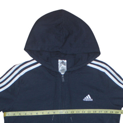 Womens UK Size L adidas Blue Full Zip Hoodie