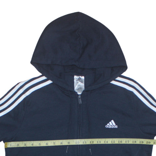 Womens UK Size L adidas Blue Full Zip Hoodie