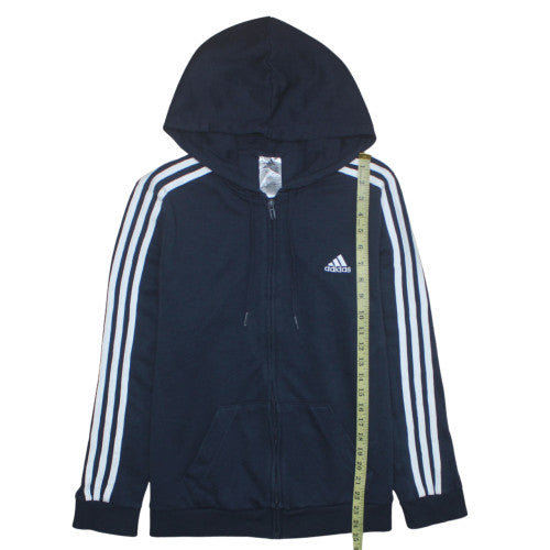 Womens UK Size L adidas Blue Full Zip Hoodie