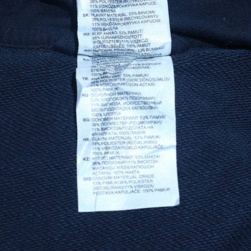 Womens UK Size L adidas Blue Full Zip Hoodie
