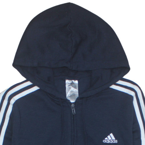 Womens UK Size L adidas Blue Full Zip Hoodie