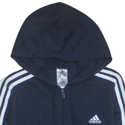Womens UK Size L adidas Blue Full Zip Hoodie