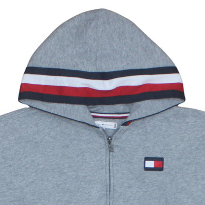 Tommy Hilfiger Boys Grey Full Zip Hoodie Size 152 (12-13 Years) Classic Logo