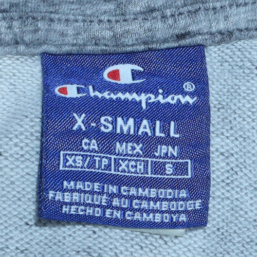 Womens UK Size XS Champion Grey Pullover Hoodie