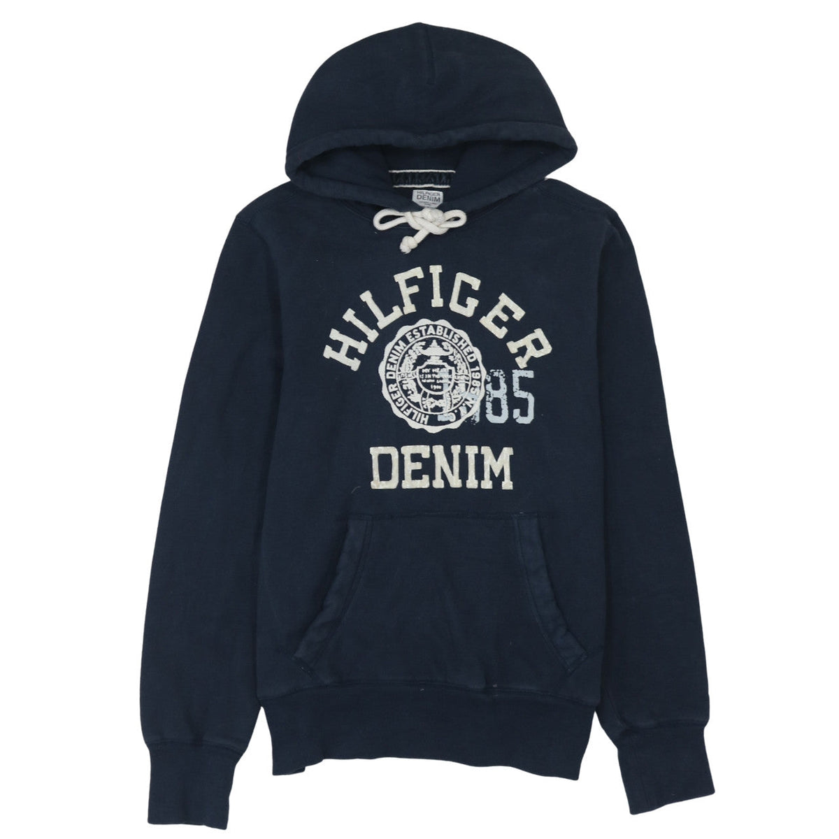 Mens UK Size M Hilfiger Denim Blue Pullover Hoodie