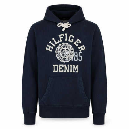 Mens UK Size M Hilfiger Denim Blue Pullover Hoodie