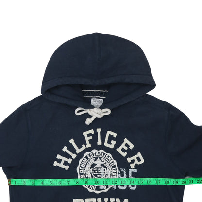 Mens UK Size M Hilfiger Denim Blue Pullover Hoodie