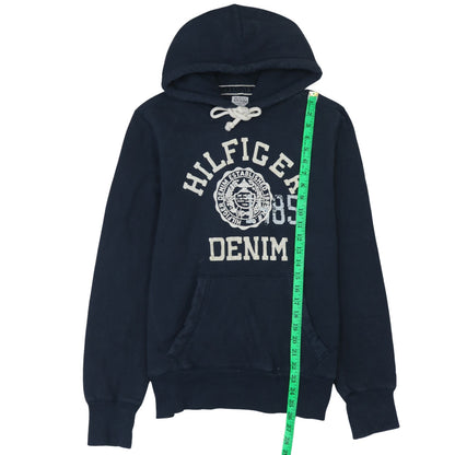 Mens UK Size M Hilfiger Denim Blue Pullover Hoodie