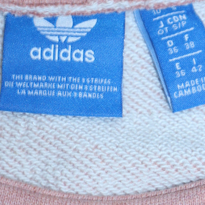 Womens UK Size 10 adidas Pink Pullover Sweatshirt