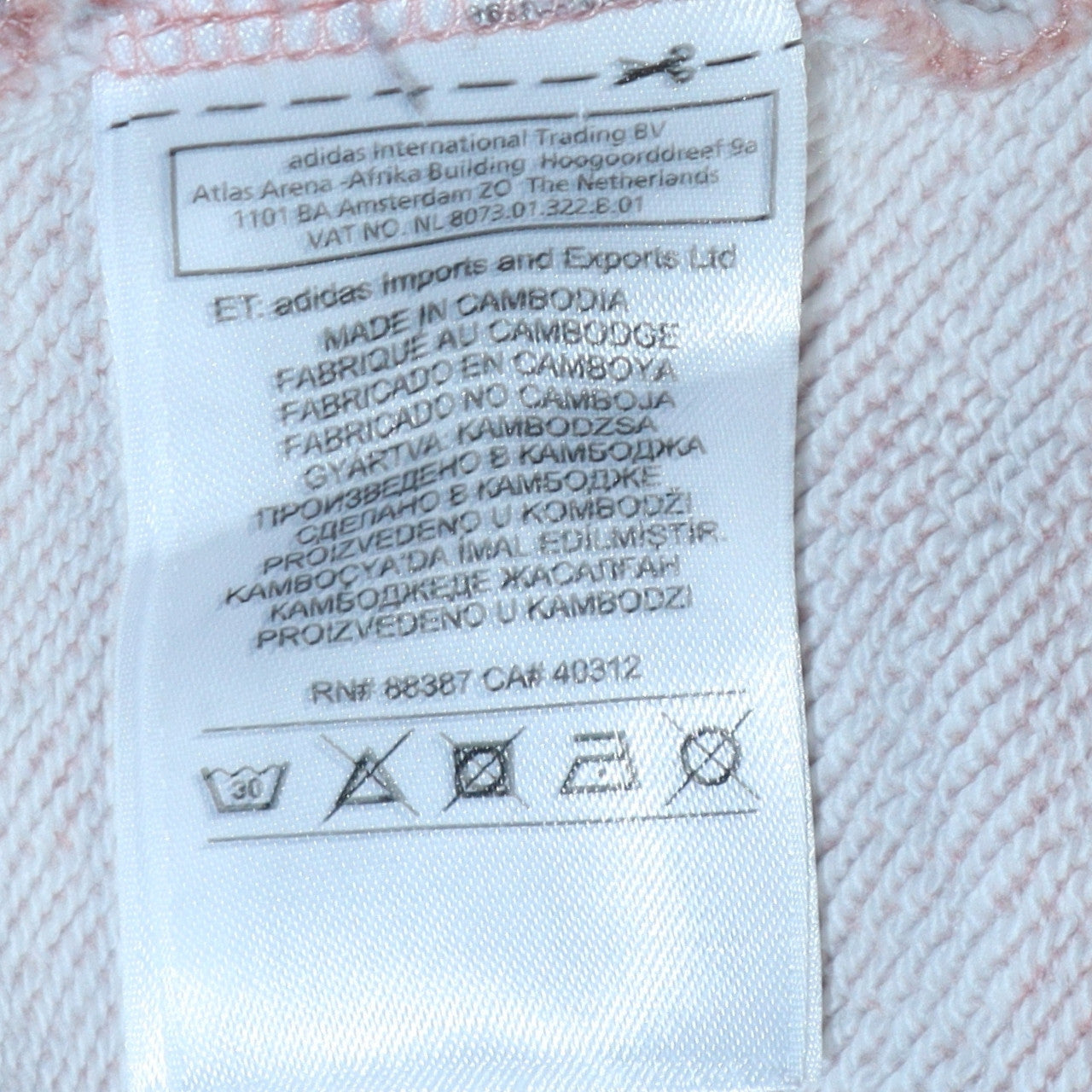Womens UK Size 10 adidas Pink Pullover Sweatshirt