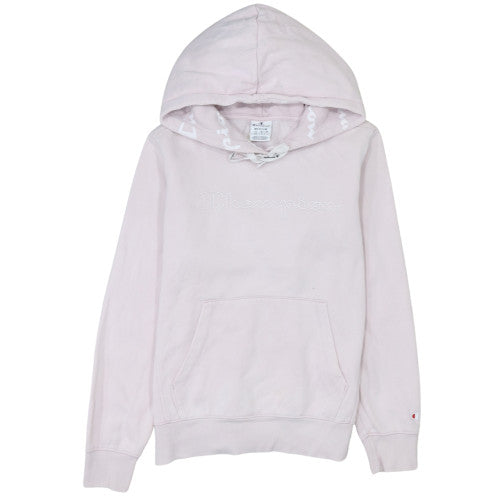 Womens UK Size M Champion Pink Pullover Hoodie