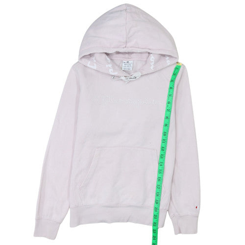 Womens UK Size M Champion Pink Pullover Hoodie