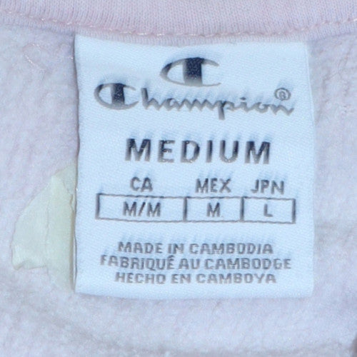 Womens UK Size M Champion Pink Pullover Hoodie